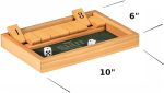 Schylling Shut the Box - Family Game of Strategy and Chance - Includes Collectible Wooden Game Box. Felt Bottom. Rounded Dice. and Detailed Instructions - Ages 6 and Up